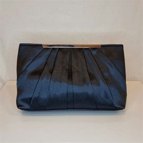 navy blue evening clutch.